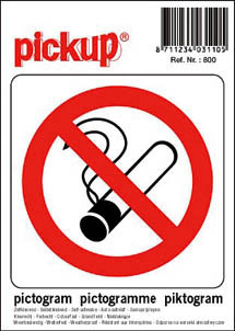 verboden te roken sticker