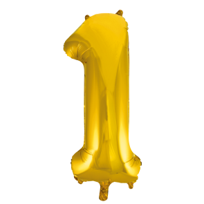 folieballon goud 1  XL    86 cm
