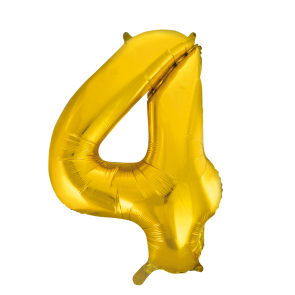 folieballon goud 4  XL    86 cm
