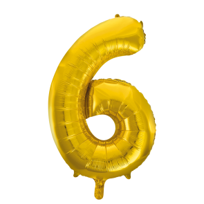 folieballon goud 6  XL    86 cm