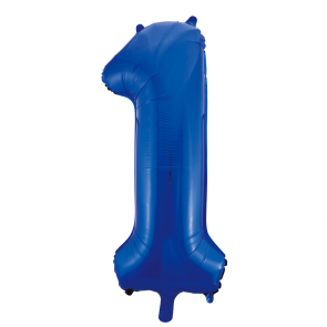 folieballon blauw 1  XL    86 cm