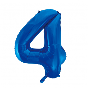 folieballon blauw 4  XL    86 cm