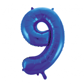 folieballon blauw 9 XL    86 cm