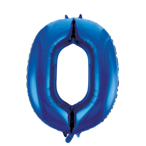 folieballon blauw 0   XL 86 cm