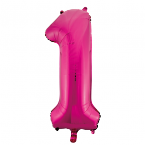 folieballon pink 1   XL  86 cm