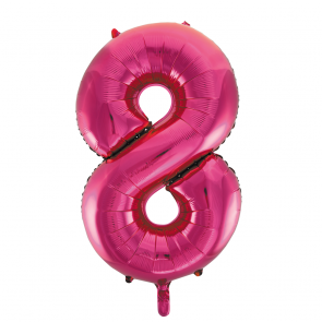 folieballon pink 8   XL  86 cm